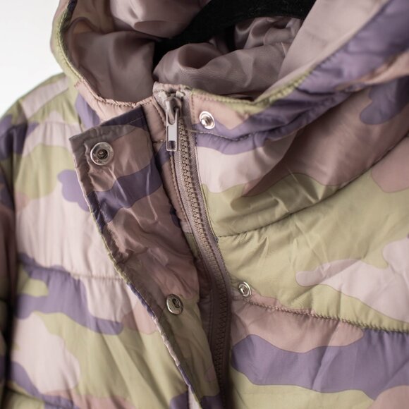 NEW Forever 21 Premium Label Women's Small Camouflage Long Hooded Puffer Jacket - Picture 5 of 9